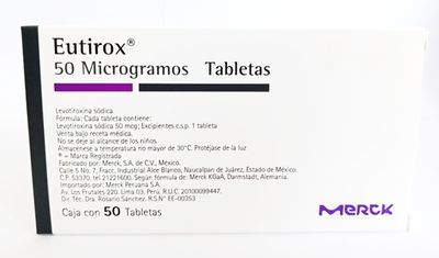 [990100039] EUTIROX 50 MCG - CAJA X 50